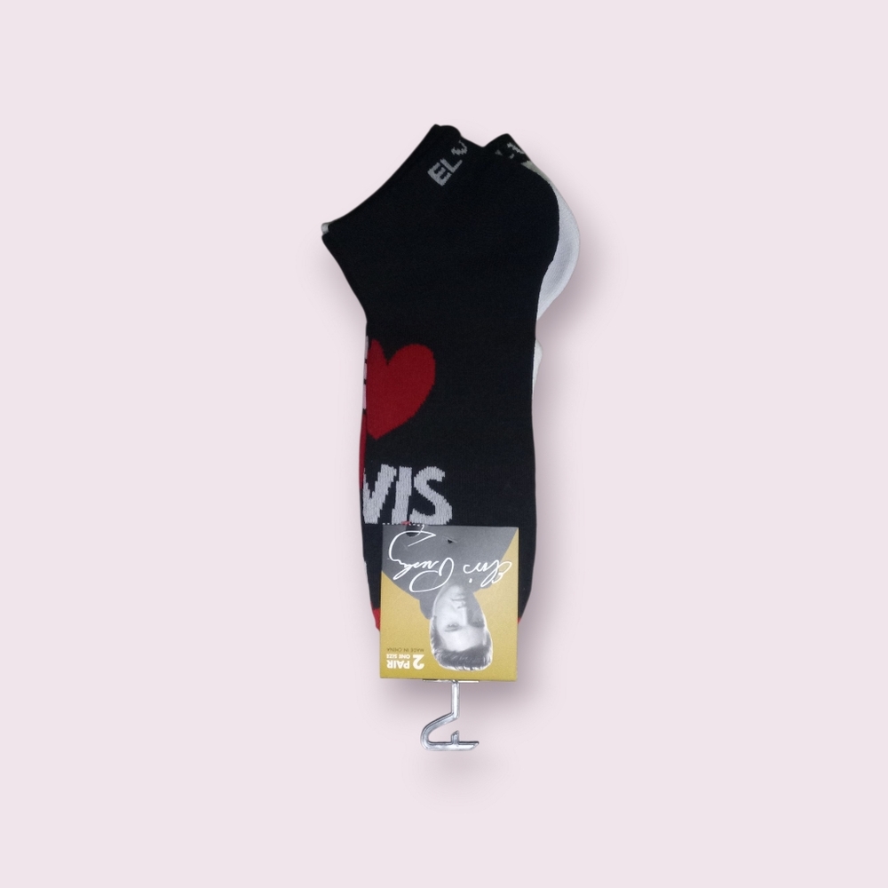 I Love Elvis Ankle High Socks
